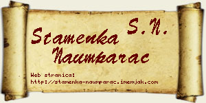 Stamenka Naumparac vizit kartica